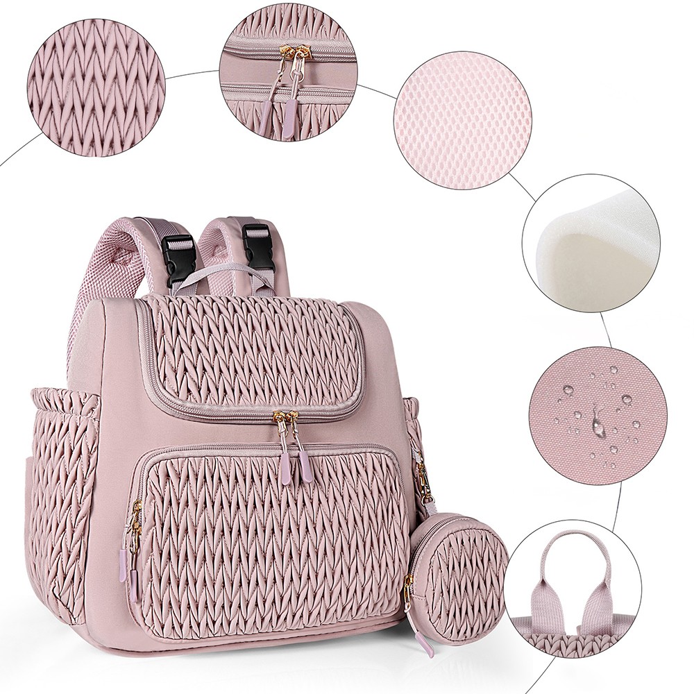 Large Capacity Diaper Bag Backpack Multi-Function Maternity Baby Bag with Stroller Hook