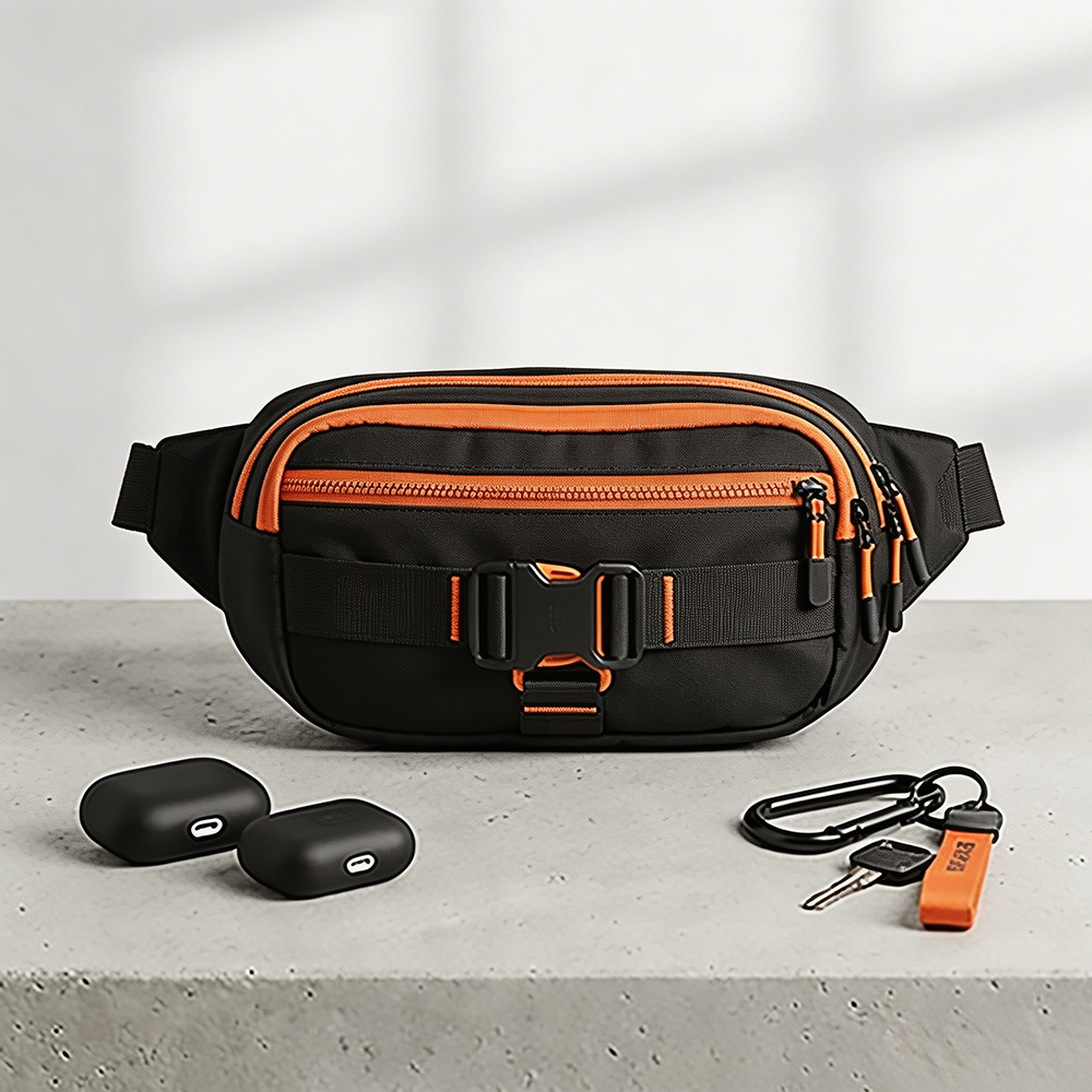 Premium Urban Gear Pouch High-Capacity Heavy-Duty Waist Pack with Grid Organization for Tech Accessories