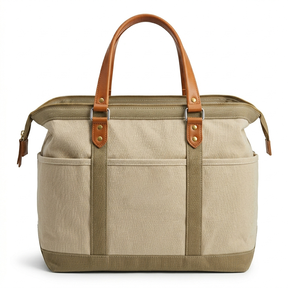 Premium Canvas Insulated Picnic Tote Bag