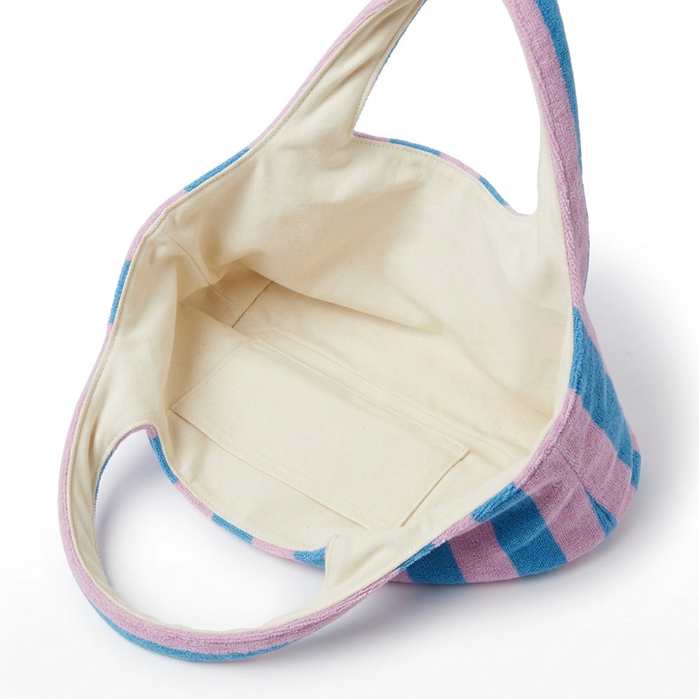 Shopping Bag Striped Terry Cloth Beach Summer Wholesale