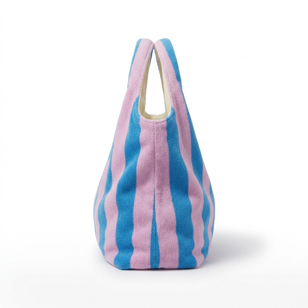 Shopping Bag Striped Terry Cloth Beach Summer Wholesale