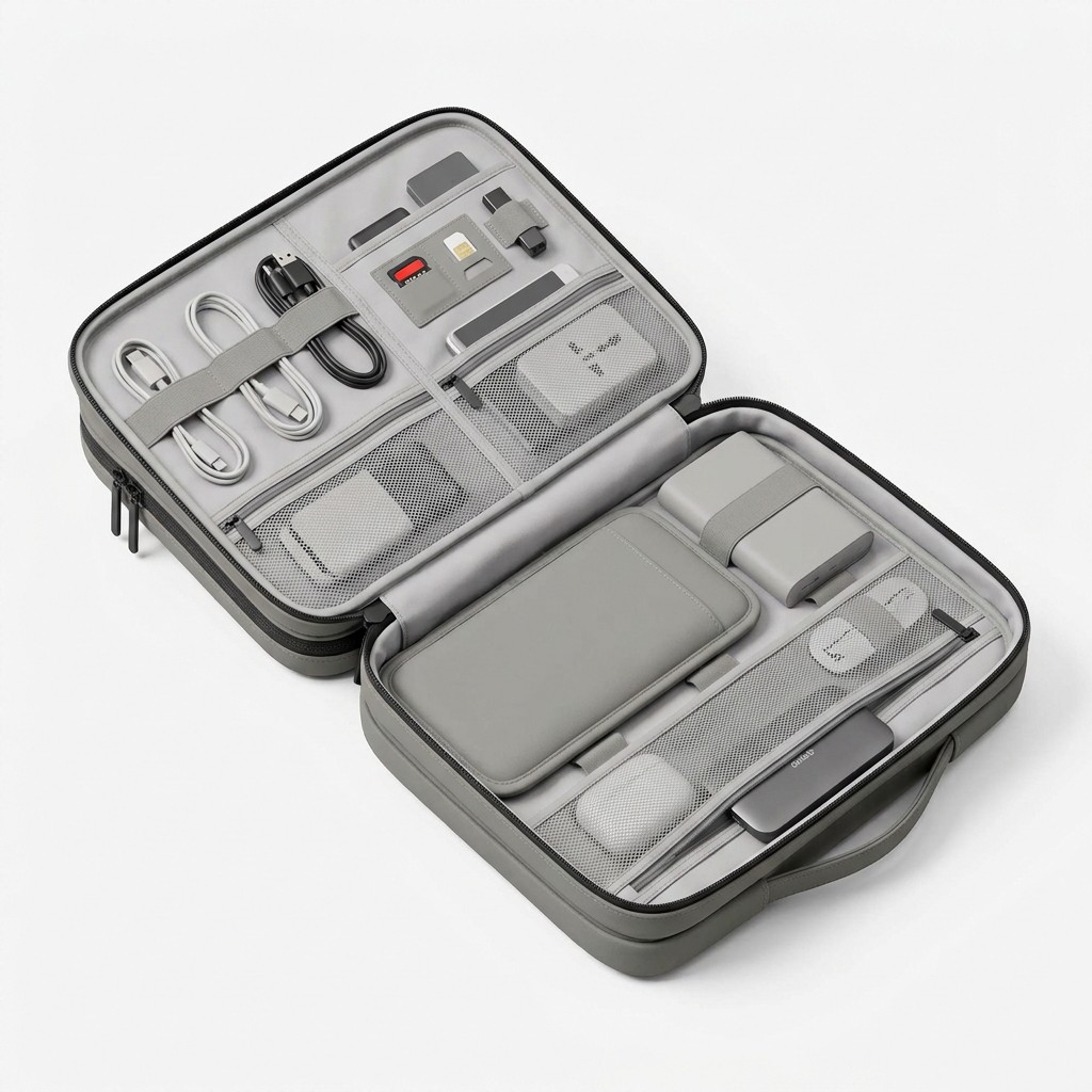 Organizer Bag Waterproof PU Leather Cable Electronics Travel Business Wholesale