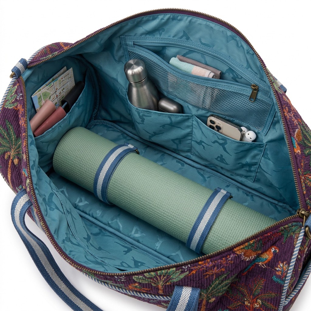 Yoga Bag Quilted Floral Fabric Fitness Women Wholesale