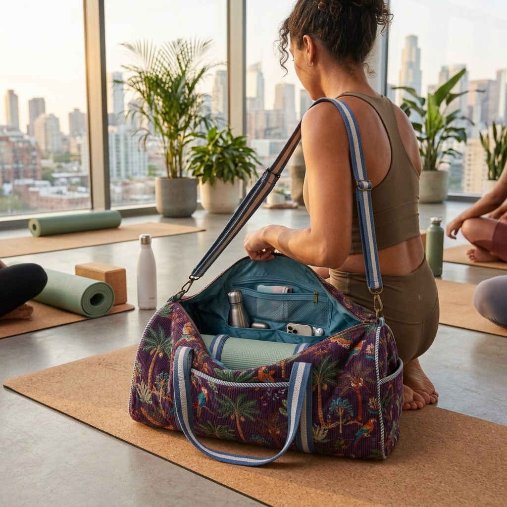 Yoga Bag Quilted Floral Fabric Fitness Women Wholesale