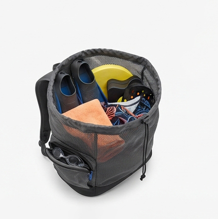 Swimming Bag Heavy Duty Mesh Dark Grey Pool Swimmers B2B