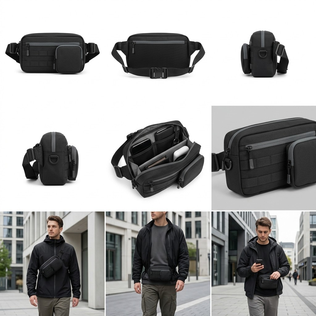 Waist Bag Waterproof Oxford Outdoor Utility Men B2B