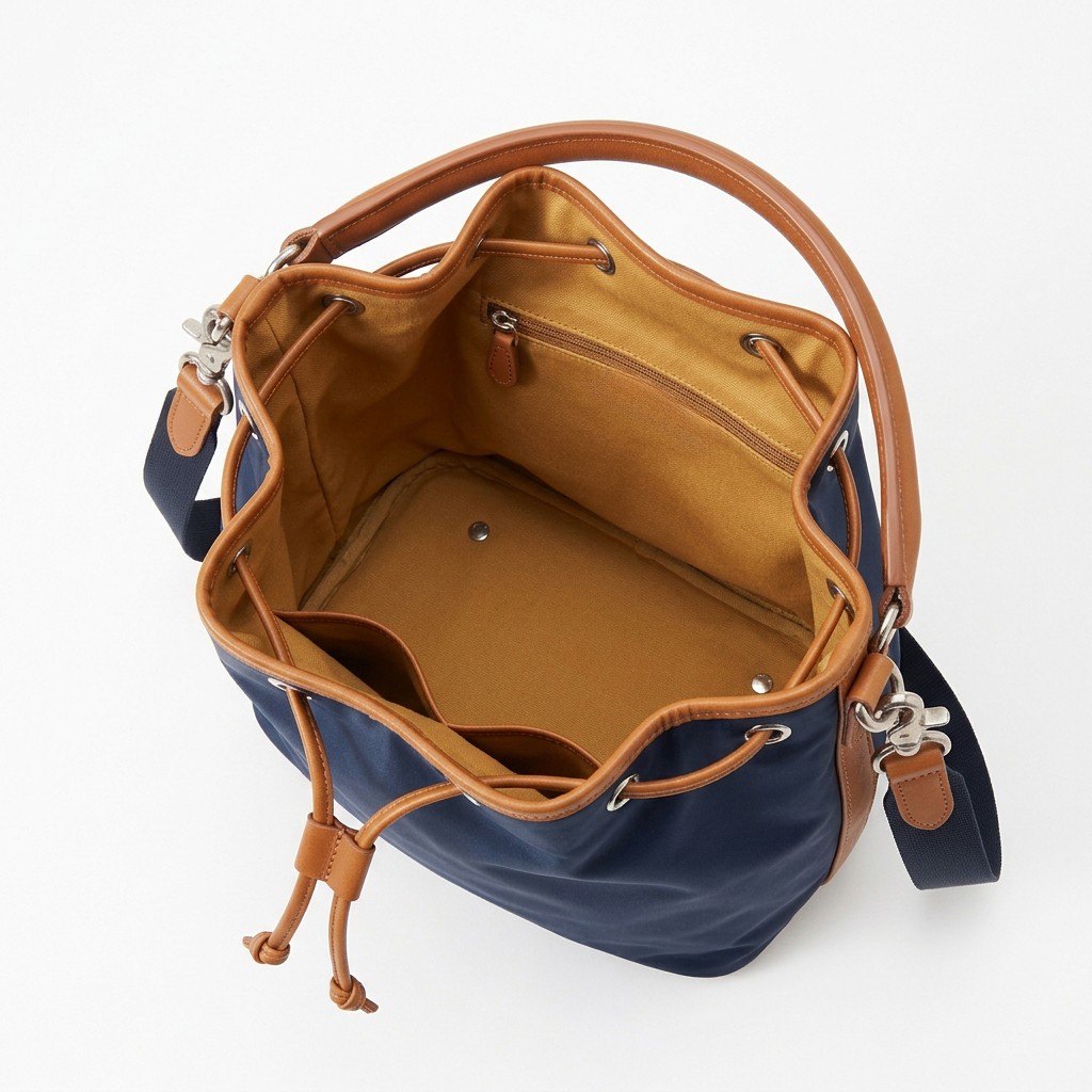Drawstring Bag Nylon Leather Trim Daily Casual Women B2B