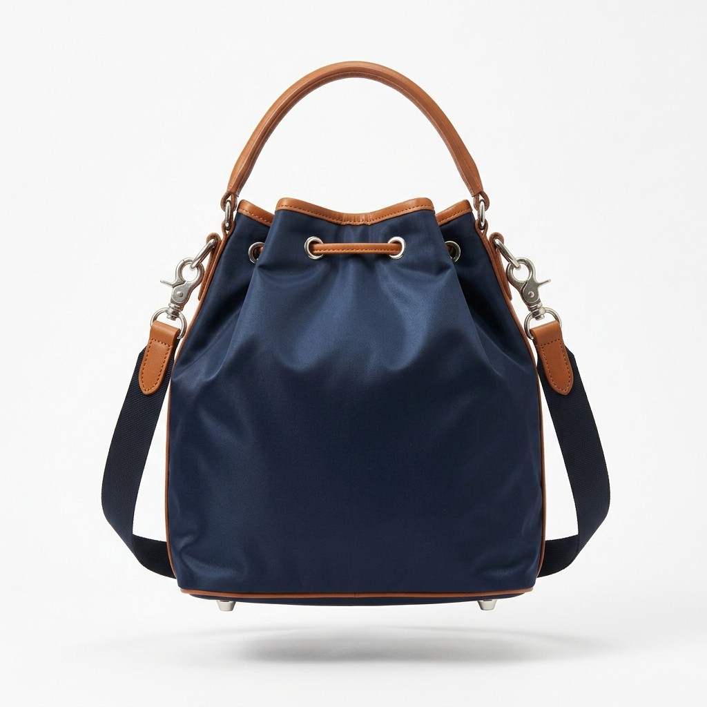 Drawstring Bag Nylon Leather Trim Daily Casual Women B2B