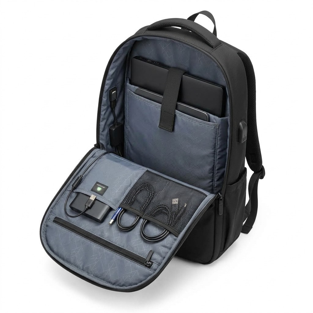 Solar Backpack Waterproof Oxford Fabric Outdoor and Business Unisex B2B