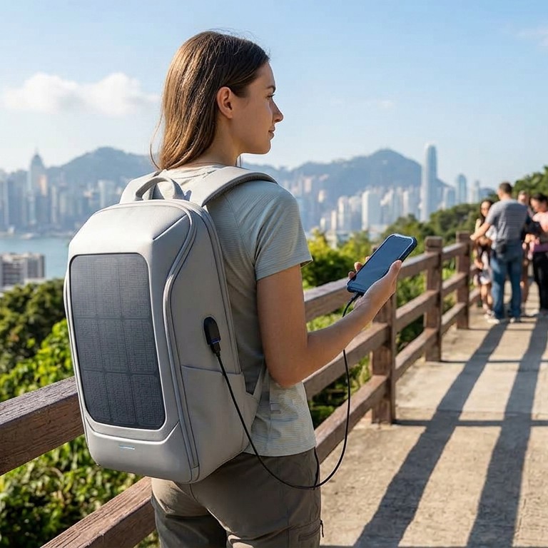Solar Backpack Waterproof Oxford Fabric Tech and Outdoor Travel B2B