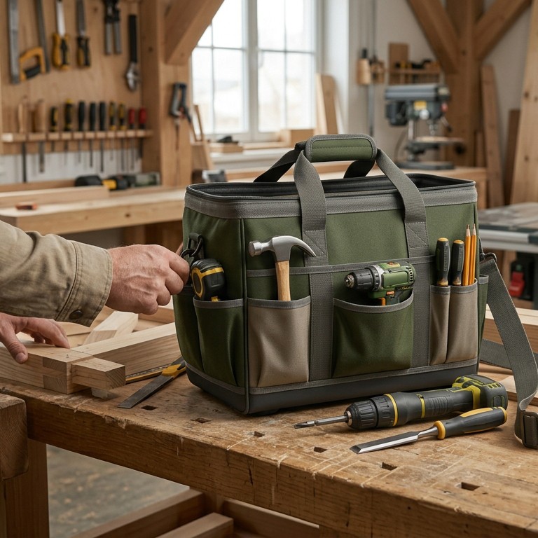 Tool Bag Heavy Duty Canvas Material Construction and Woodworking B2B