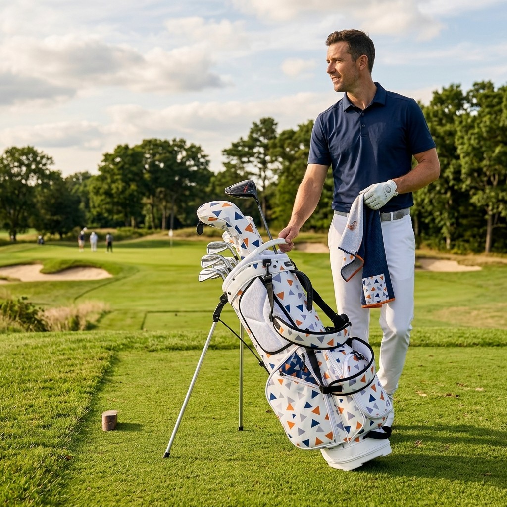 Golf Bag Printed PU Leather for Golf Course and Players B2B