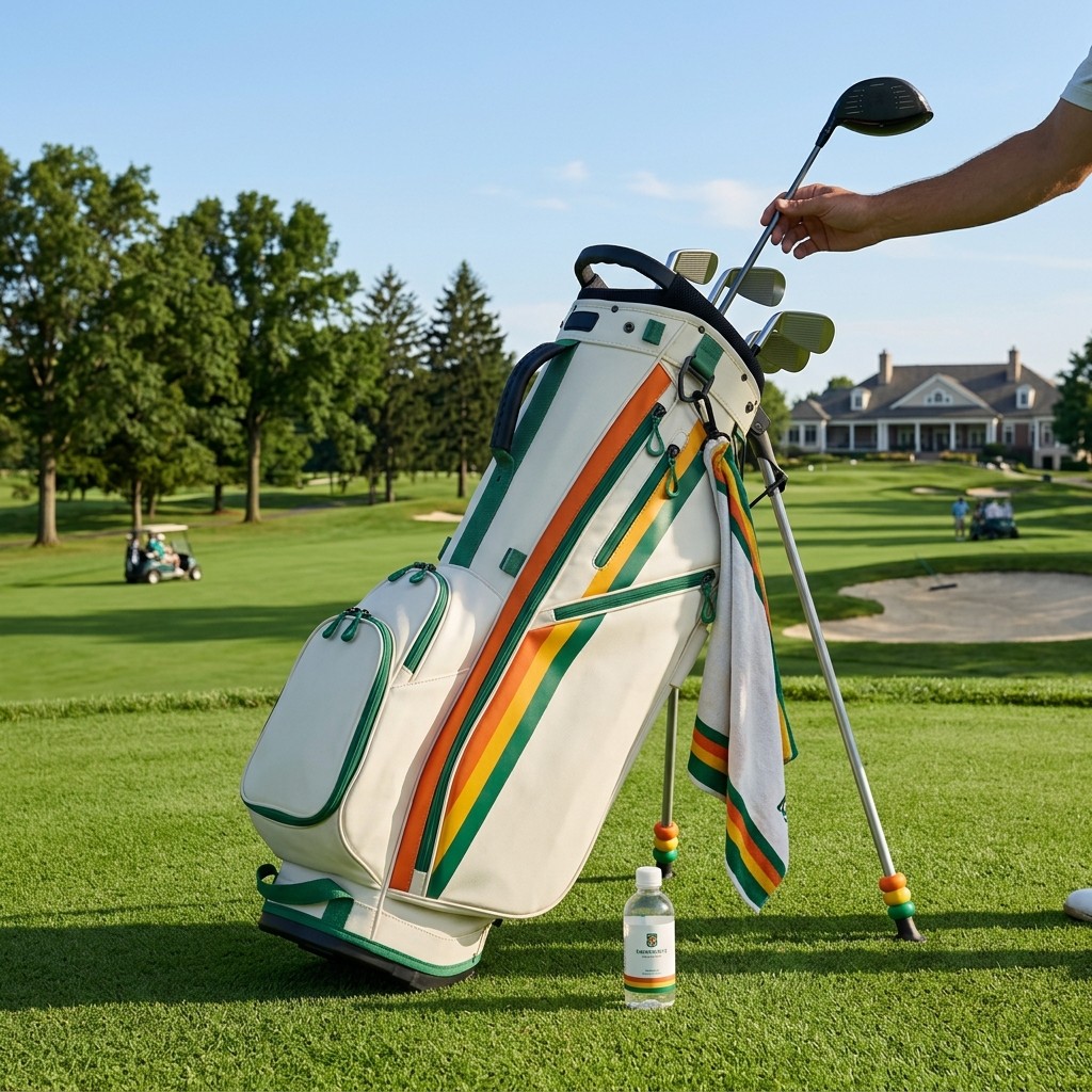 Golf Bag Waterproof PU Leather And Canvas For Golf Course And Players B2B