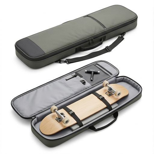 Skateboard Bag Waterproof Oxford Fabric And PU For Skaters And Brands B2B