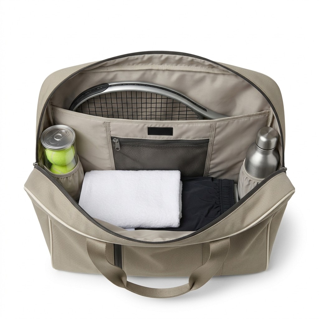 Tennis Bag Waterproof Canvas Neutral Tone For Women Sports B2B
