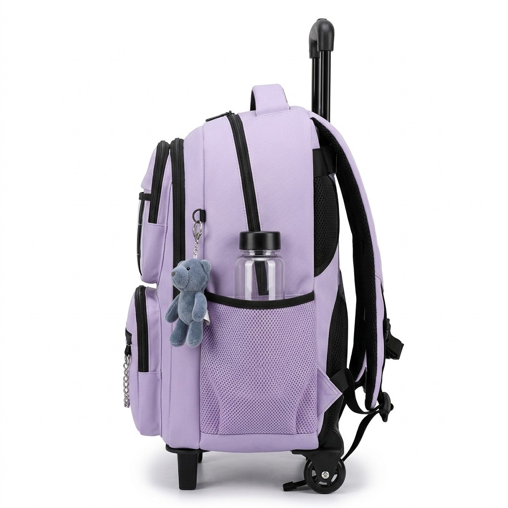 School Trolley Bag Waterproof Polyester For Students And Teens B2B