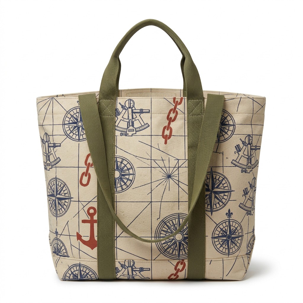 Canvas Tote Bag Nautical Printed Heavy Duty Canvas For Beach Women Travel B2B