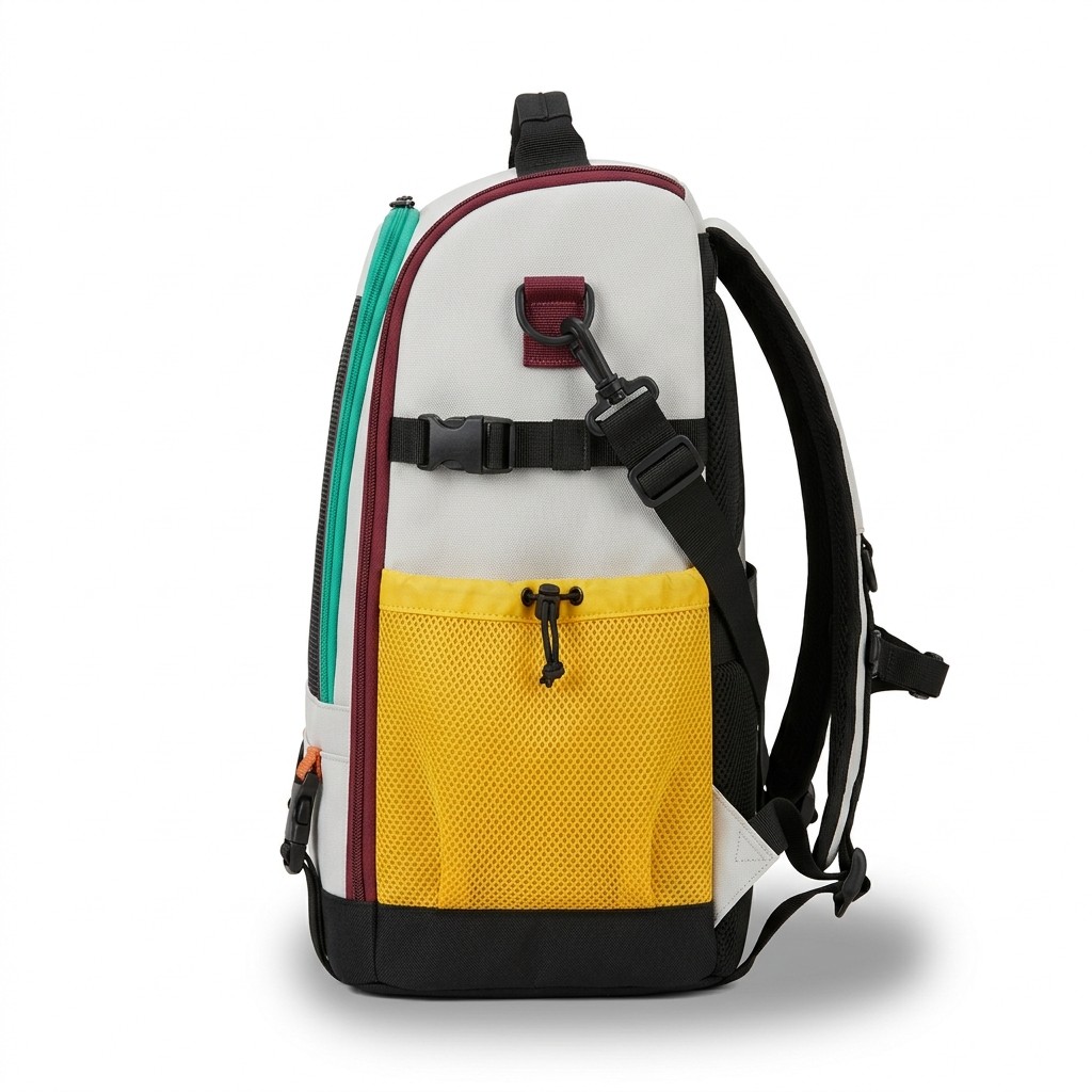Pet Carrier Backpack Breathable Mesh Color Block For Outdoor Travel Small Dogs Cats B2B