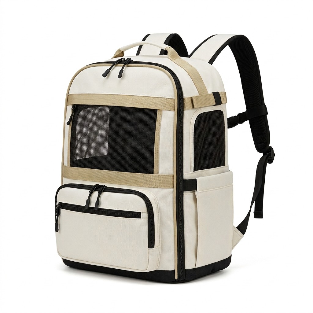 Pet Carrier Backpack Canvas Breathable For Travel Small Dogs Cats B2B