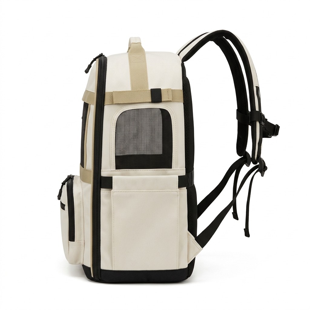 Pet Carrier Backpack Canvas Breathable For Travel Small Dogs Cats B2B