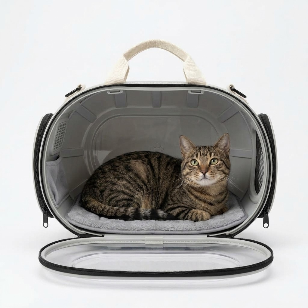 Pet Carrier Clear Window Hard Shell For Travel Small Cats Dogs B2B