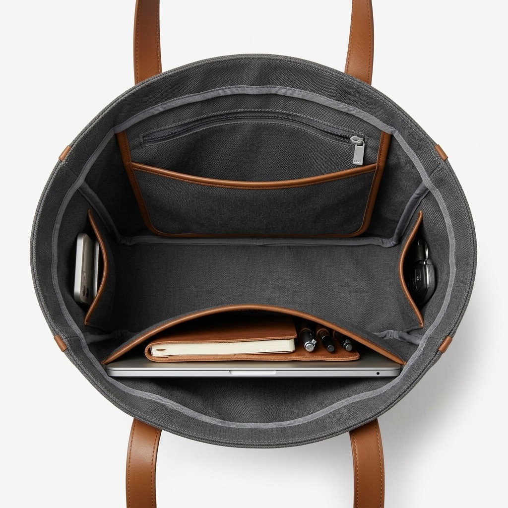 Fashion Handbag Canvas Leather Trim For Women Commute Work B2B