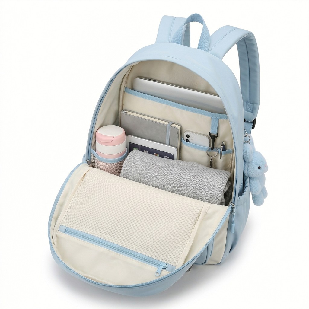 Fashion School Bag Nylon Cute Aesthetic For Students Teens Campus B2B