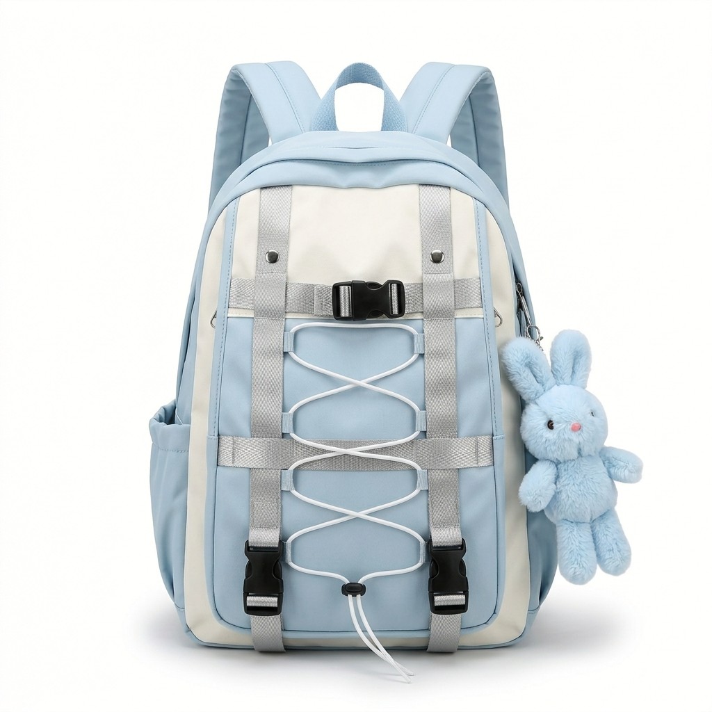 Fashion School Bag Nylon Cute Aesthetic For Students Teens Campus B2B