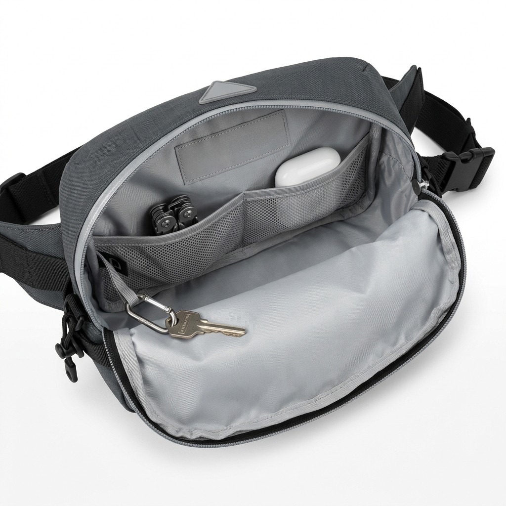 Fashion Waist Bag Waterproof Grid For Men Women Casual B2B