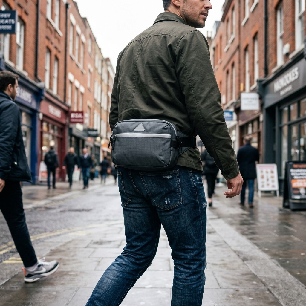 Fashion Waist Bag Waterproof Grid For Men Women Casual B2B