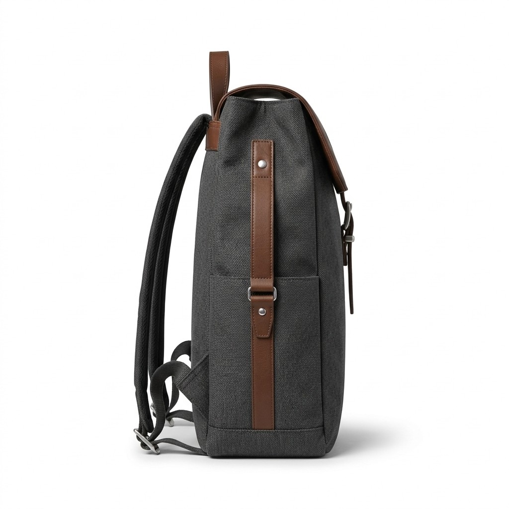 Business Backpack Canvas Leather For Men Commute B2B
