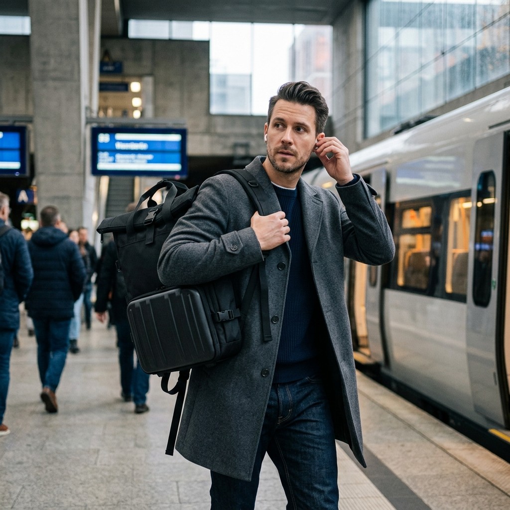 Business Backpack Hard Shell Waterproof For Men Commute B2B