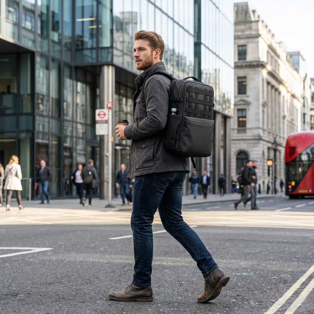 Laptop Bag Backpack Waterproof Tactical For Men Commute B2B