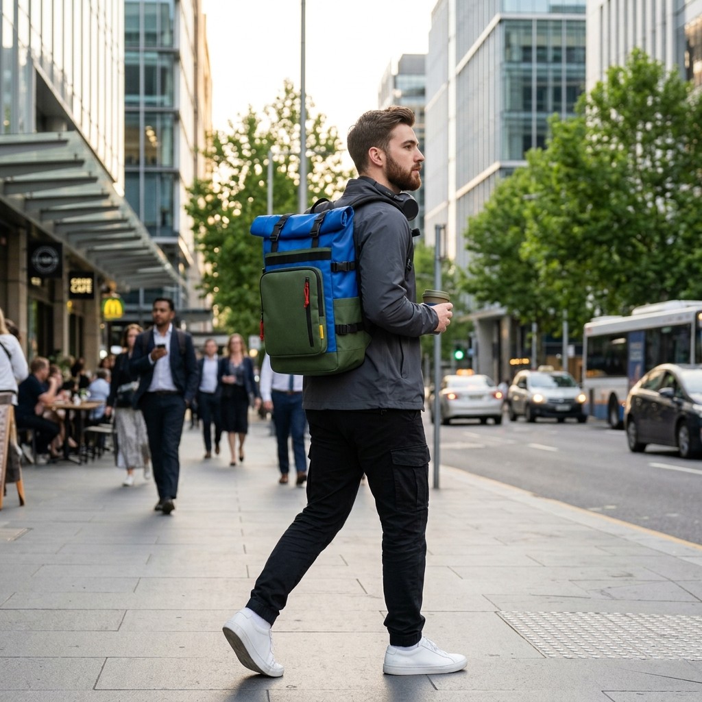 Laptop Bag Backpack Waterproof Canvas For Men Commute B2B