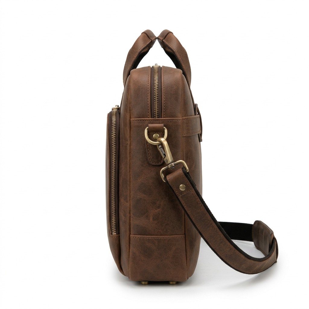 Briefcase Vintage Leather For Men Business B2B