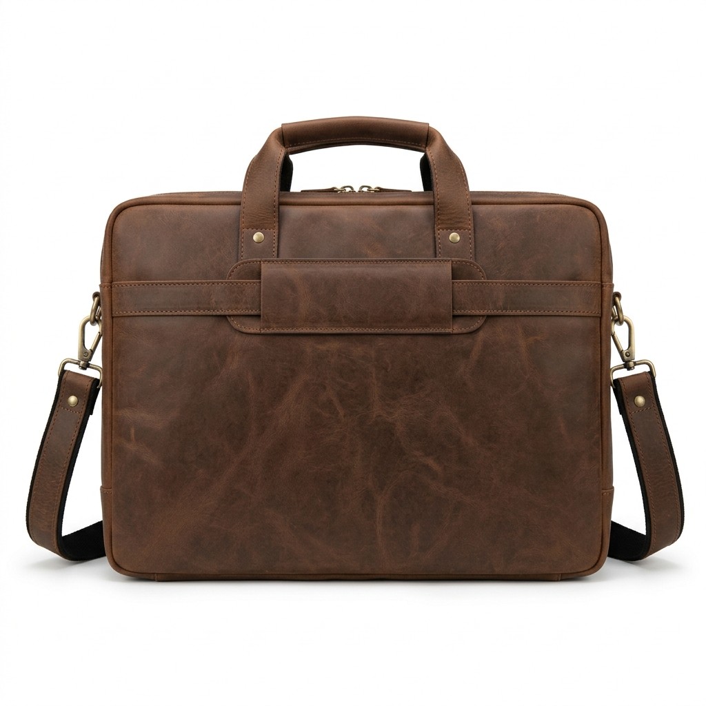 Briefcase Vintage Leather For Men Business B2B