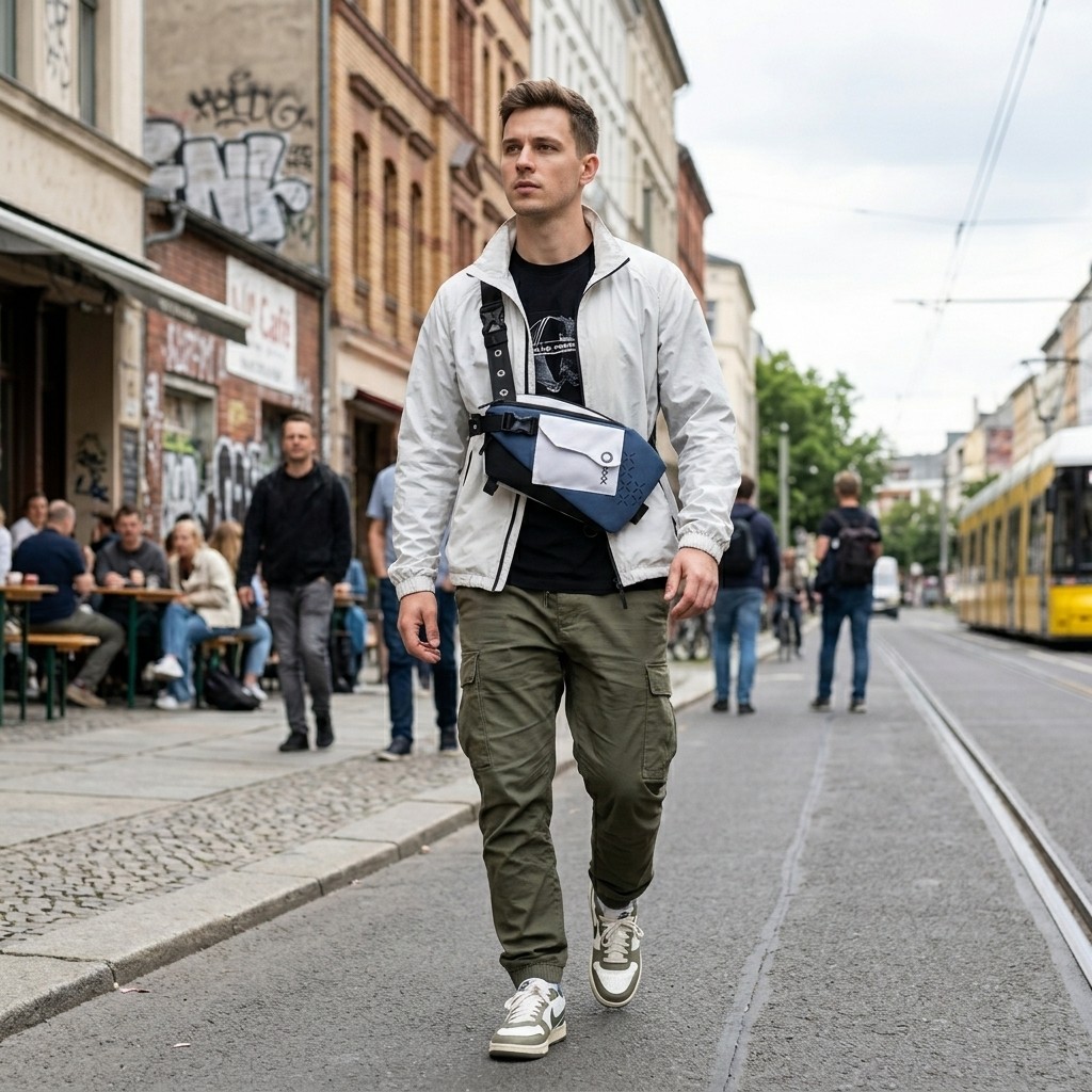 Crossbody Bag Techwear Canvas For Streetwear Commute B2B