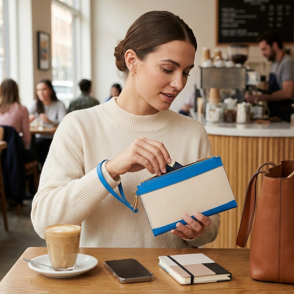 Wallet Canvas Leather For Women Commute B2B