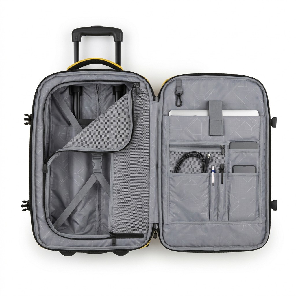 Trolley Bag Wheeled Ripstop Nylon For Travel Commute B2B