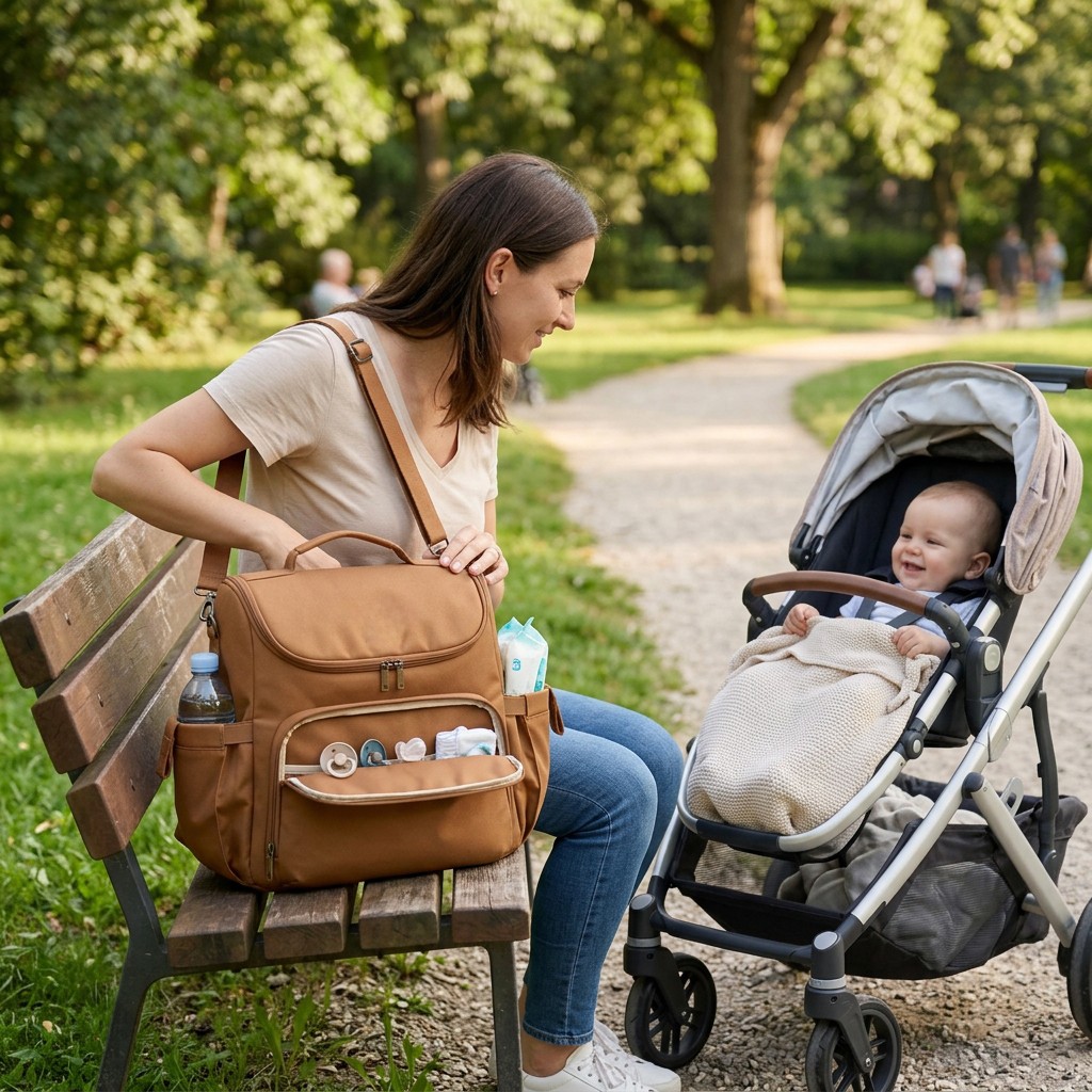 Diaper Bag Canvas Convertible For Baby Travel B2B