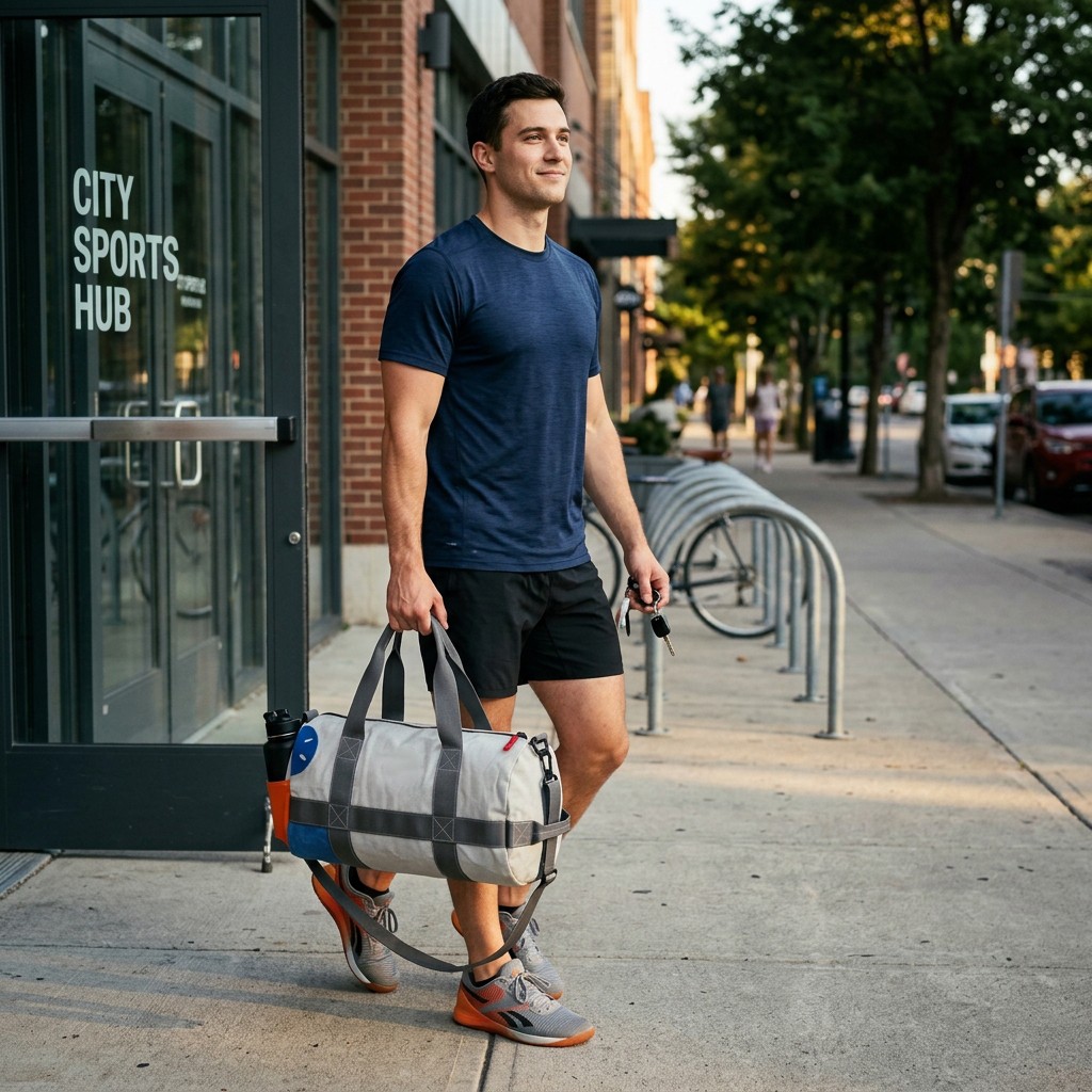 Gym Bag Canvas Patchwork For Sports Fitness B2B
