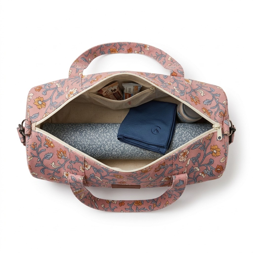 Yoga Bag Floral Canvas For Women Fitness B2B