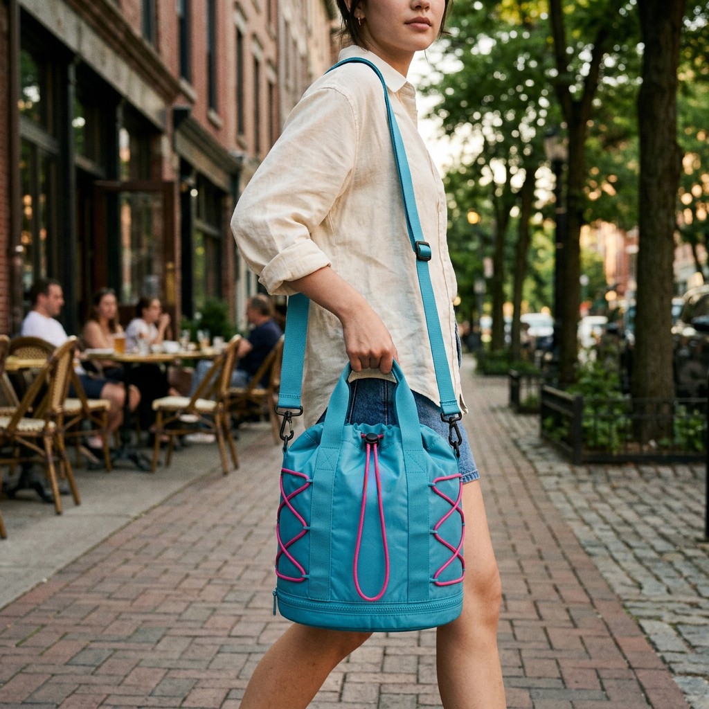 Drawstring Bag Nylon Waterproof For Women Athleisure B2B
