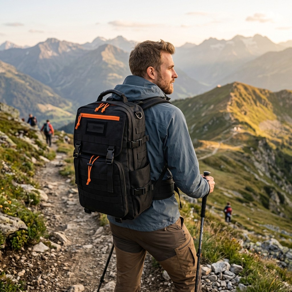 Outdoor Backpack Waterproof Nylon For Hiking Men B2B