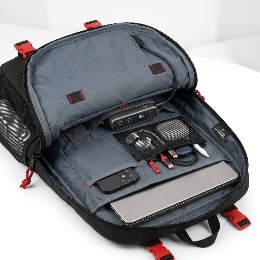 Solar Backpack Waterproof Nylon For Outdoor Nomads B2B