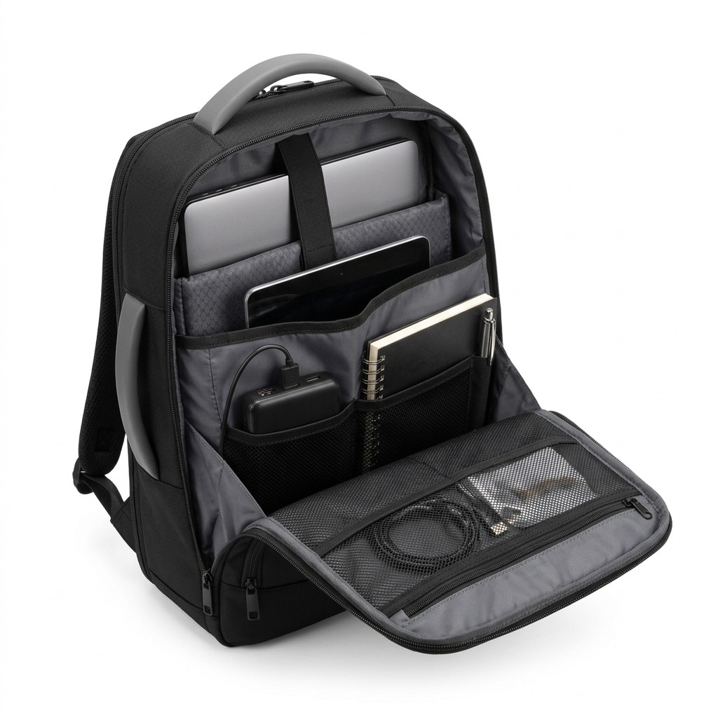 Solar Backpack Waterproof Nylon For Business Travel B2B