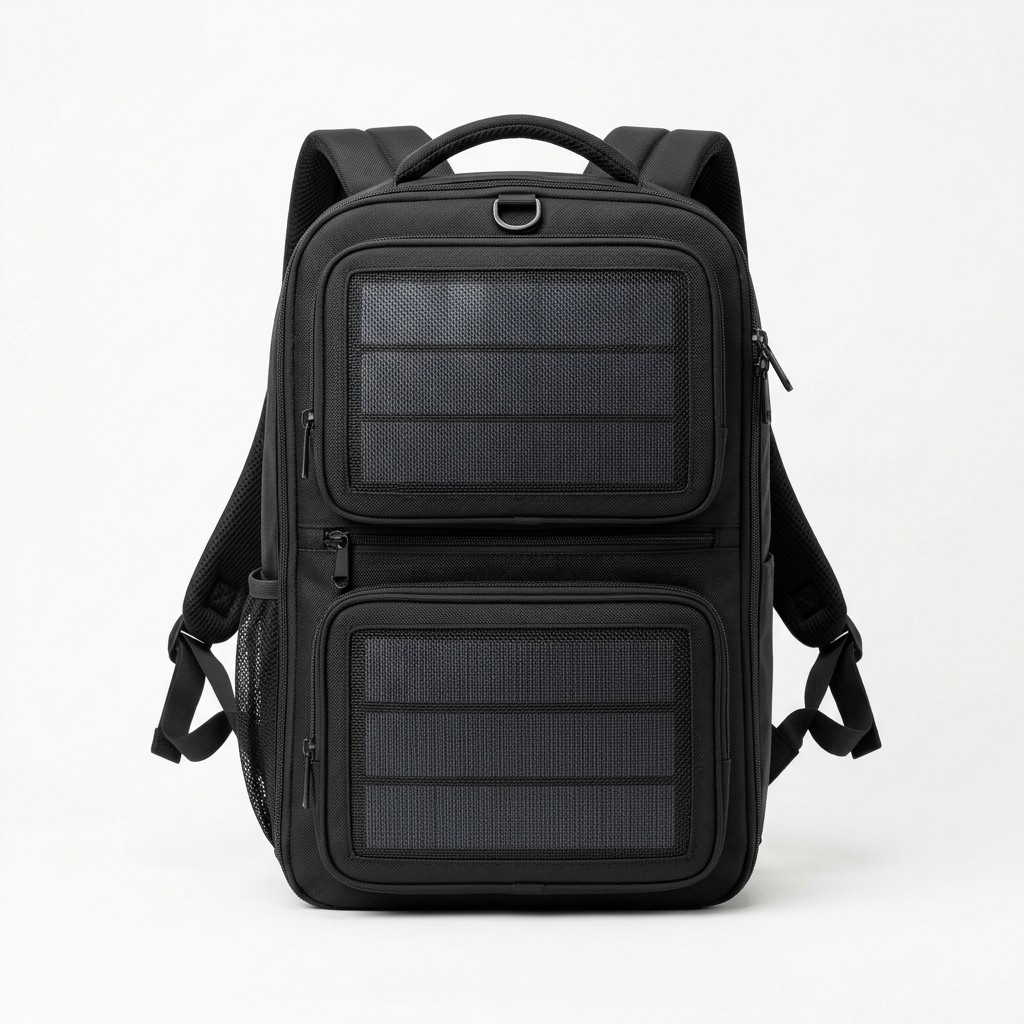 Solar Backpack Waterproof Nylon For Business Travel B2B