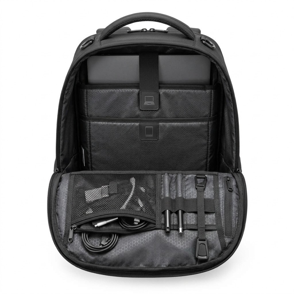 Solar Backpack Waterproof Nylon For Business Travel B2B