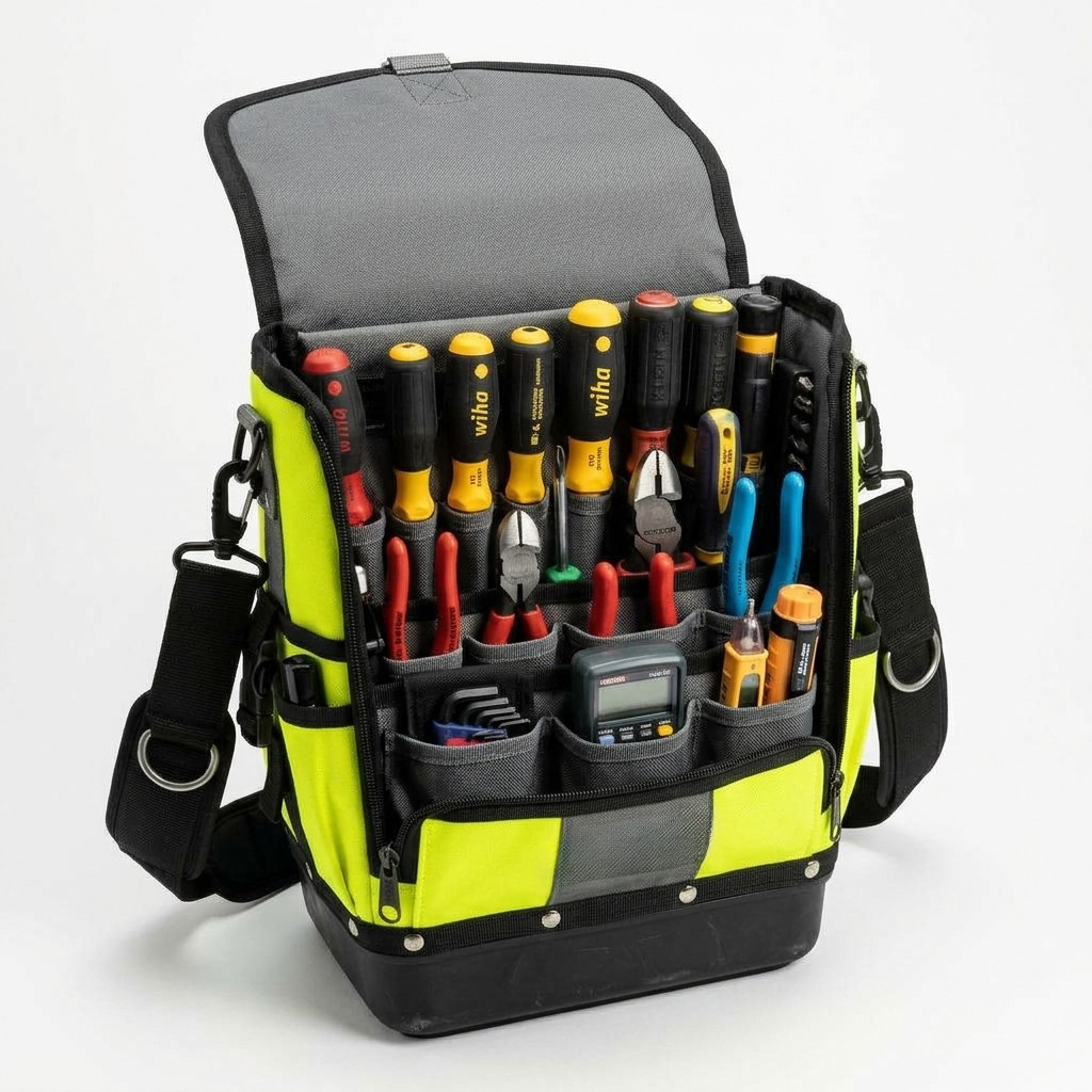 Tool Bag Hi Vis Oxford For Electrician Contractor B2B